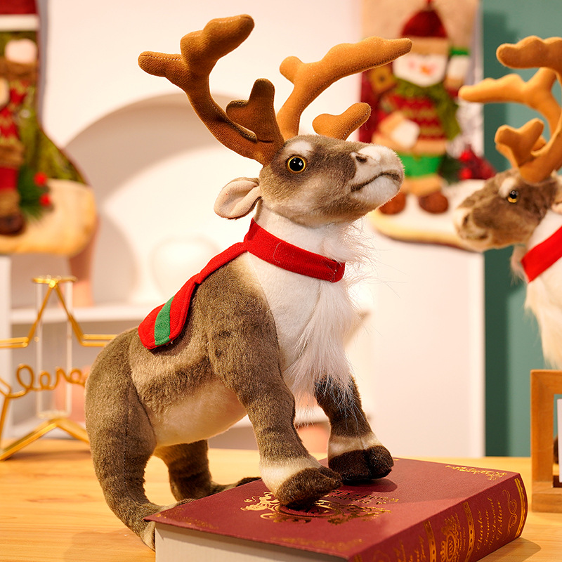 Best Kids Toys Xmas - Simulação Rena Brinquedo de pelúcia para