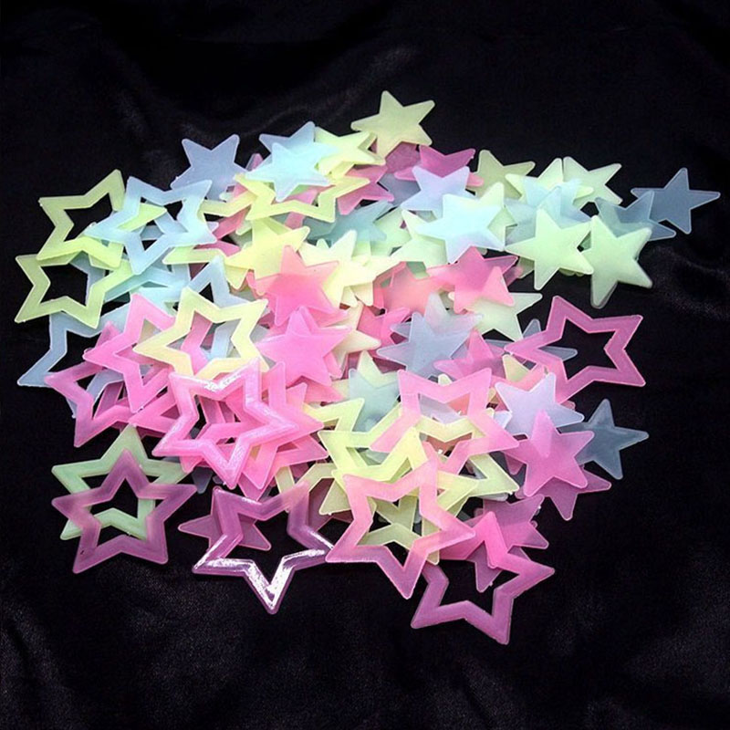 Glow In Dark Stars - 1 pacote de estrela luminosa adesivo