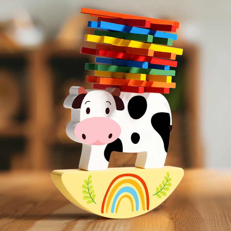 Wooden Blocks Stacking - Animal de madeira empilhamento bloco jogo