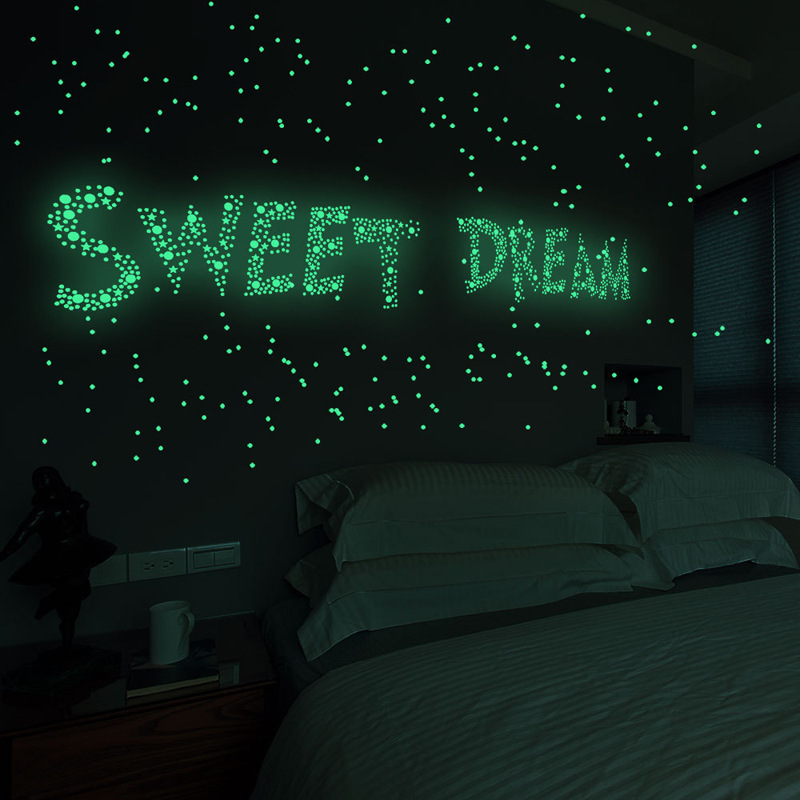 Glow In Dark Stars - Adesivos de parede bolha 3d que