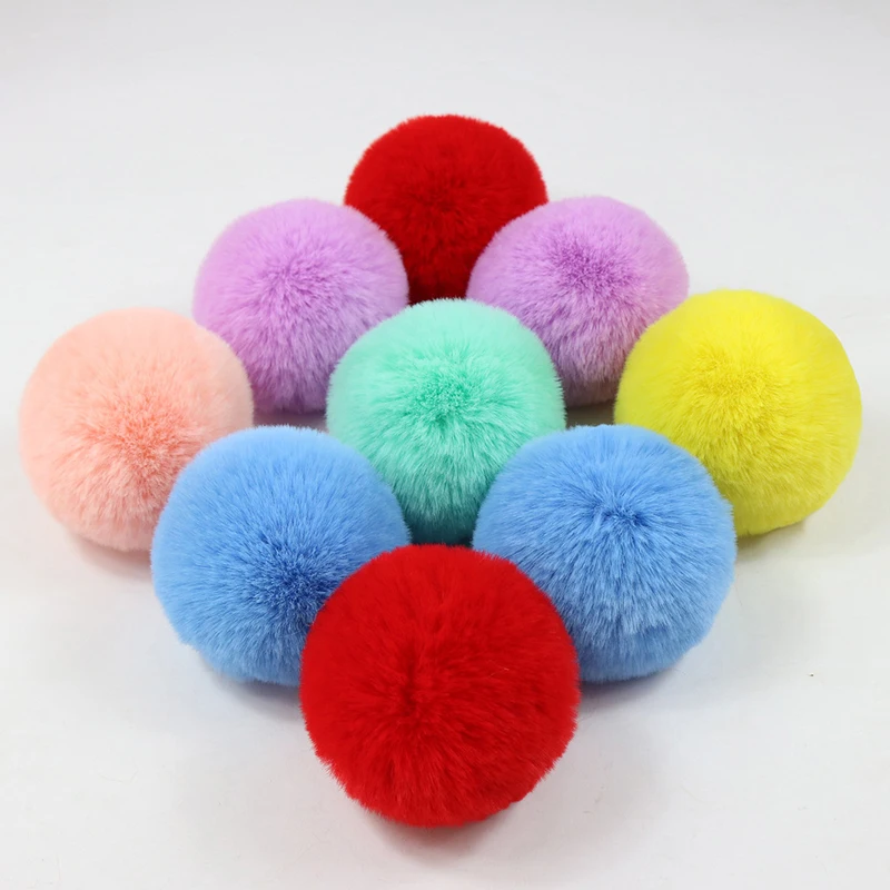 Kid Toys And Craft - Soft Faux Fur Pompom Pom Poms,