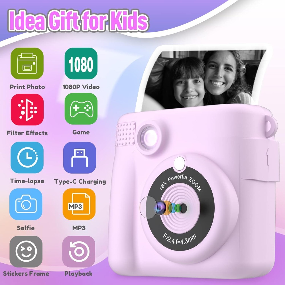 Câmera de impressão instantâne - Kids Toys Videos avaliação e preço