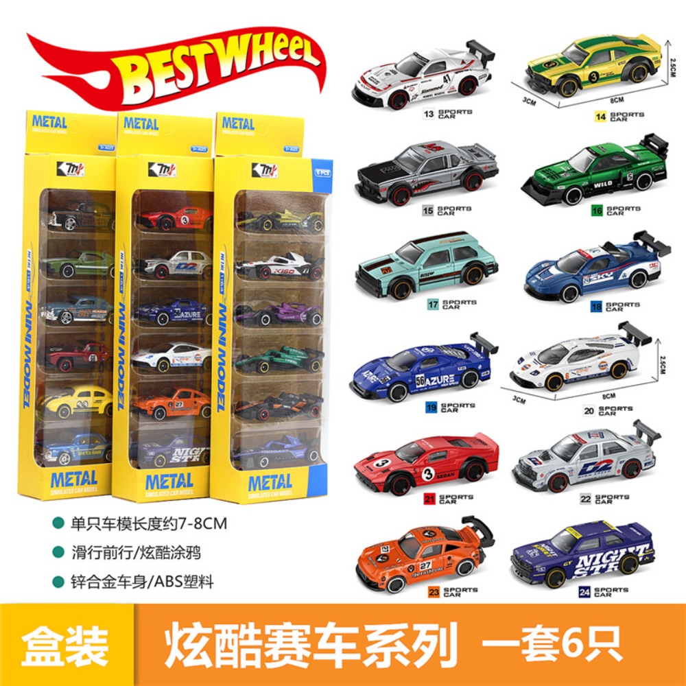 Conjunto de 6 Carros de Corrid - Kids Toys Vending Machine avaliação e preço