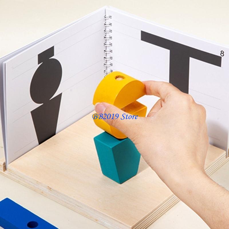 Q0KB Puzzle pilhamento bebê Bl - Wooden Blocks Stacking avaliação e preço