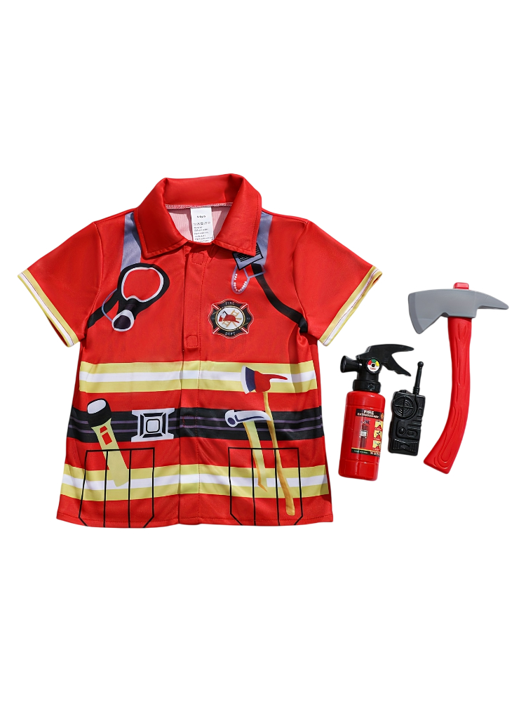Camisa Estilo Bombeiro para Cr - Kids Toys Kit avaliação e preço