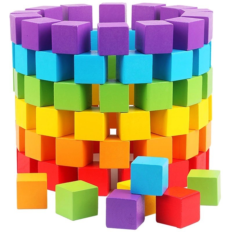 30 Peças/Lote Cubos de Madeira - Wooden Blocks Stacking avaliação e preço