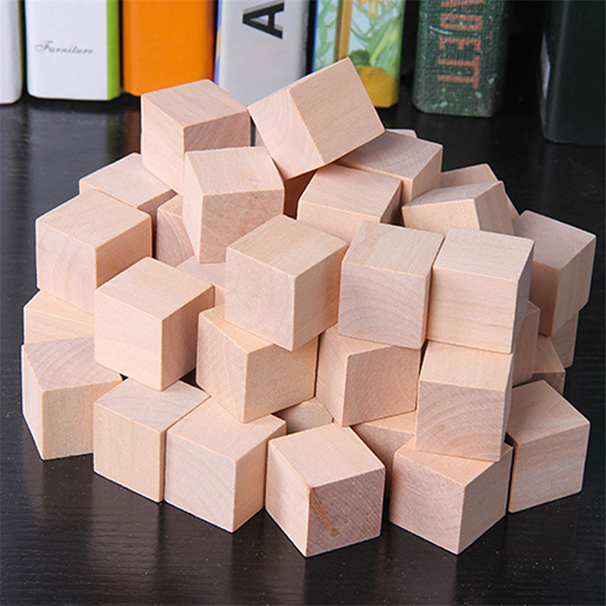 30 Peças/Lote Cubos de Madeira - Wooden Blocks Stacking avaliação e preço