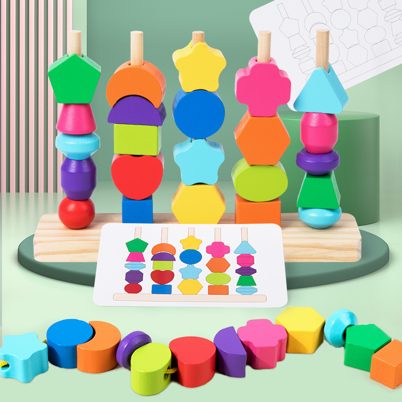 Conjunto de brinquedos de sequ - Wooden Blocks Stacking avaliação e preço