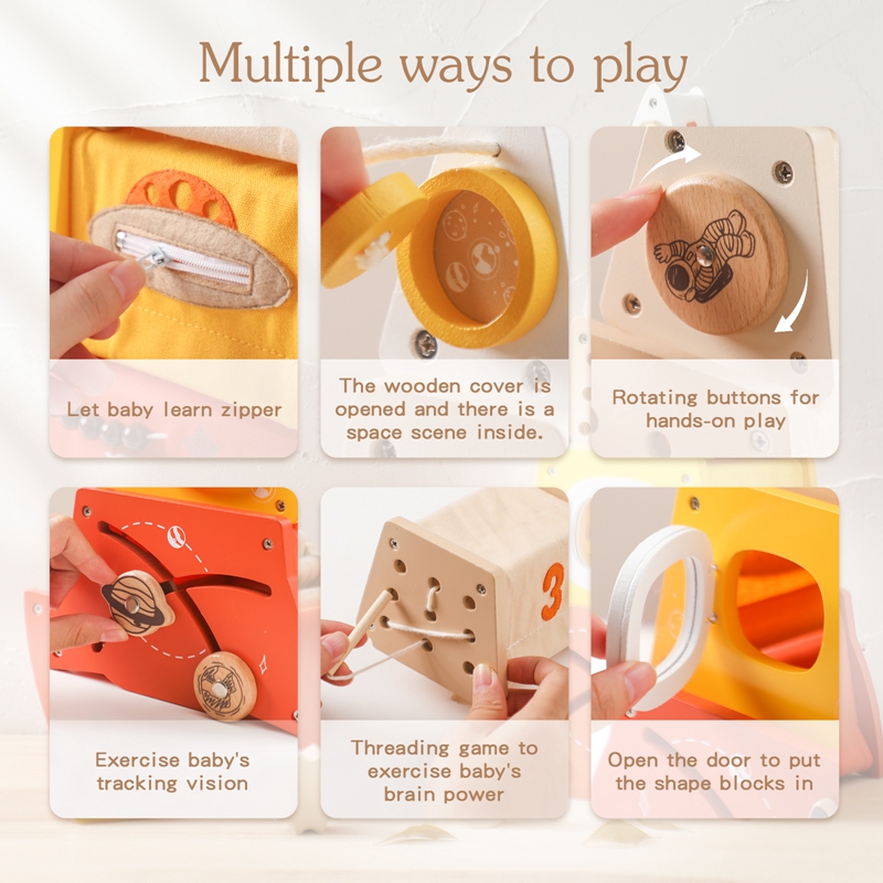 Brinquedos Montessori de madei - Wooden Blocks Stacking avaliação e preço